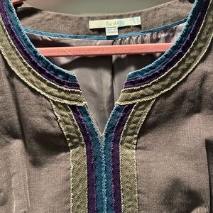 Purple and Blue Trim Corduroy Dress from Boden